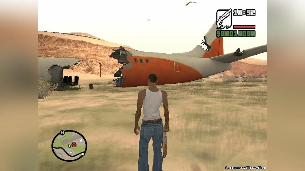 Разрушенный самолет из Left 4 Dead  / GTA San Andreas