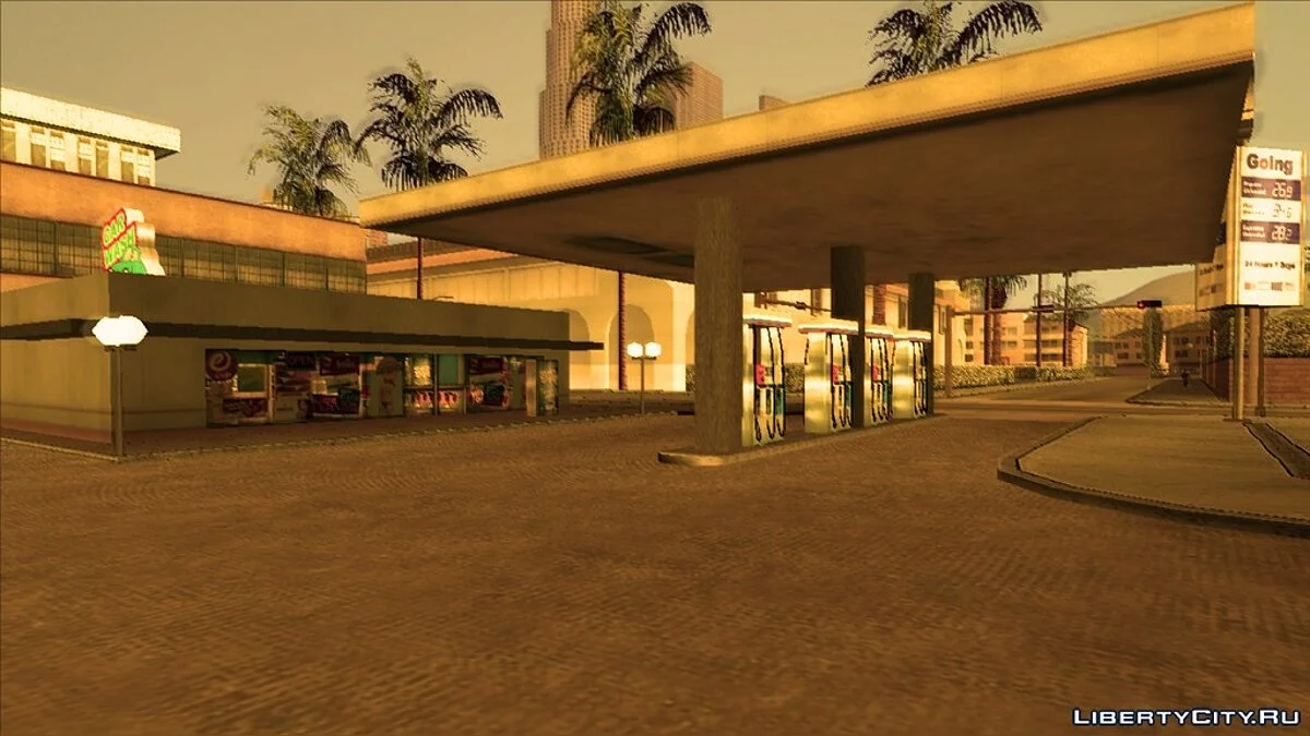 Заправка в Айдлвуде в стиле GTA V / GTA San Andreas