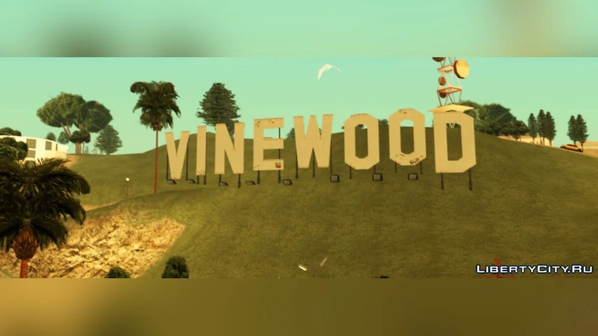 GTA V Vinewood Sign v3.0 / GTA San Andreas