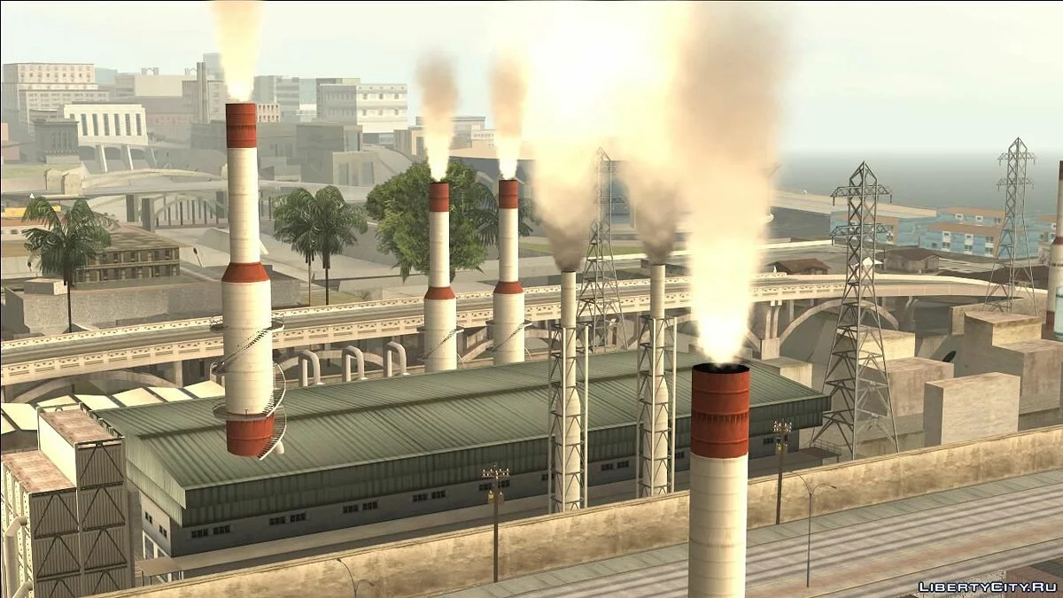Smoke in factory pipes   / GTA San Andreas