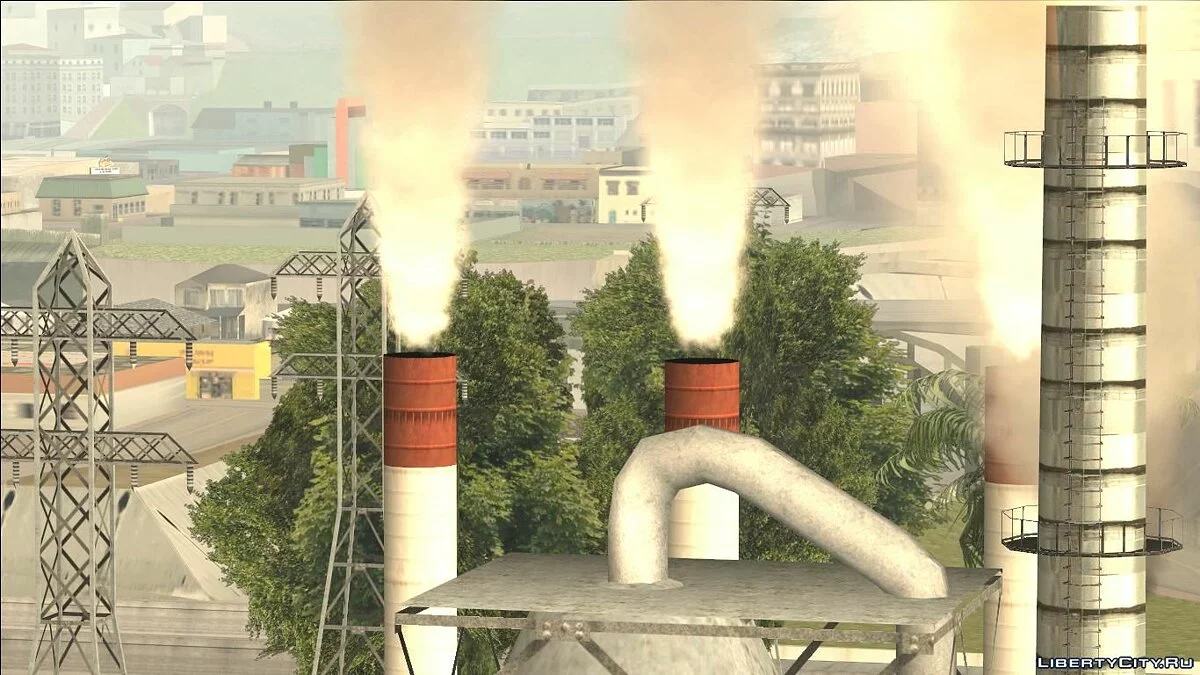 Smoke in factory pipes   / GTA San Andreas