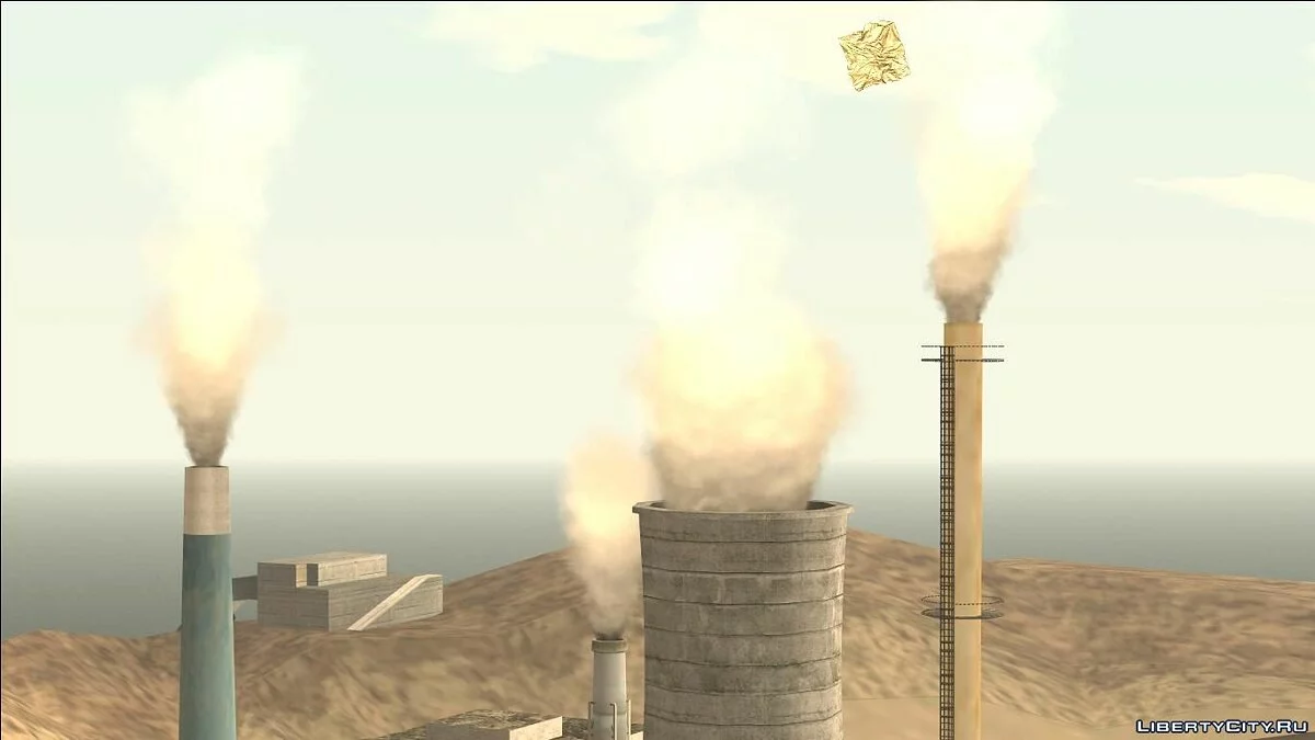 Smoke in factory pipes   / GTA San Andreas