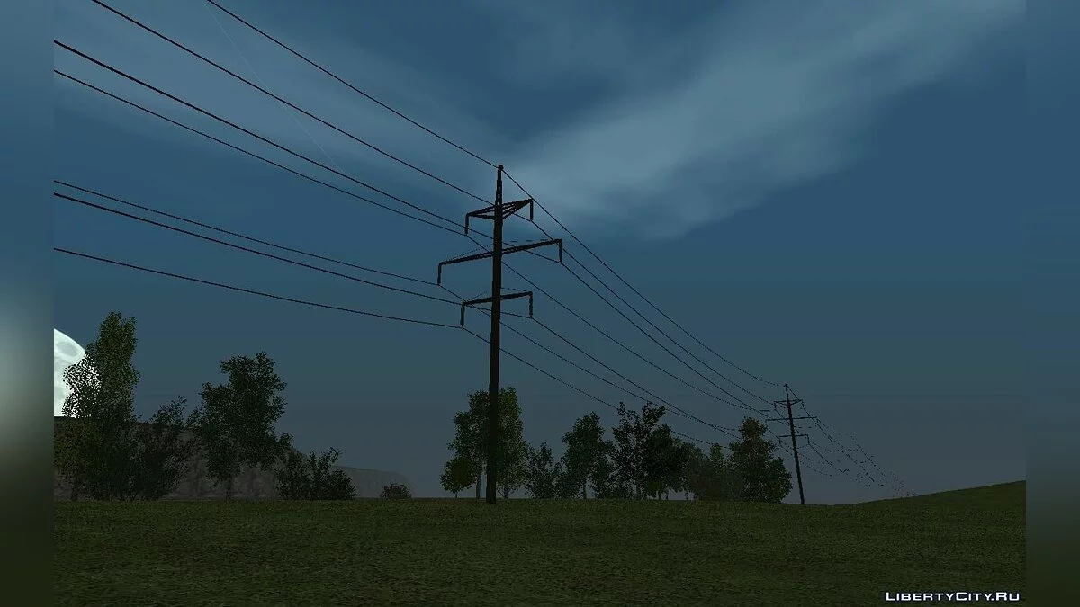 Комплект обновленных опор ЛЭП + провода 110 кВт / GTA San Andreas