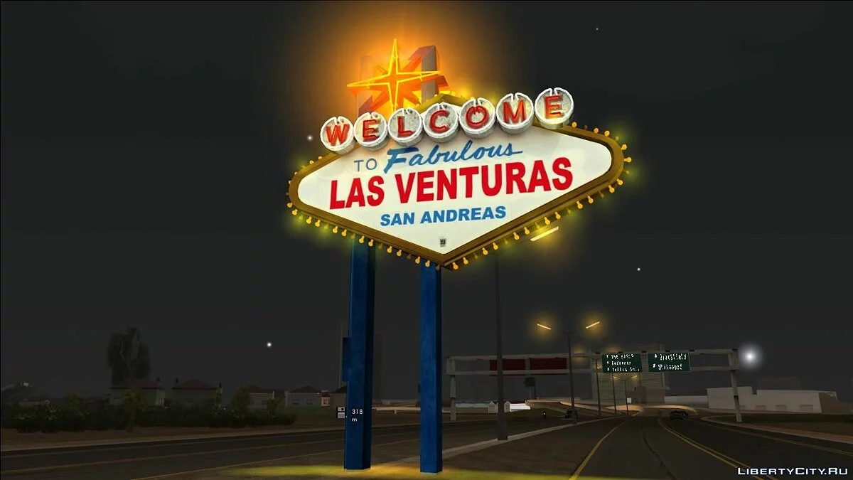 Welcome Las Venturas Sign Remastered - Новая вывеска на въезде в Las-Venturas / GTA San Andreas