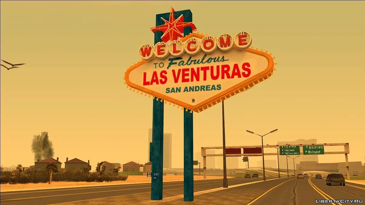Welcome Las Venturas Sign Remastered - Новая вывеска на въезде в Las-Venturas / GTA San Andreas