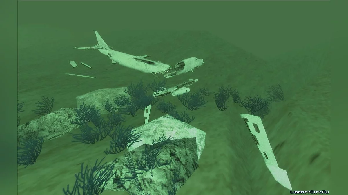GTA 5 грузовой самолет под водой + НЛО / GTA San Andreas