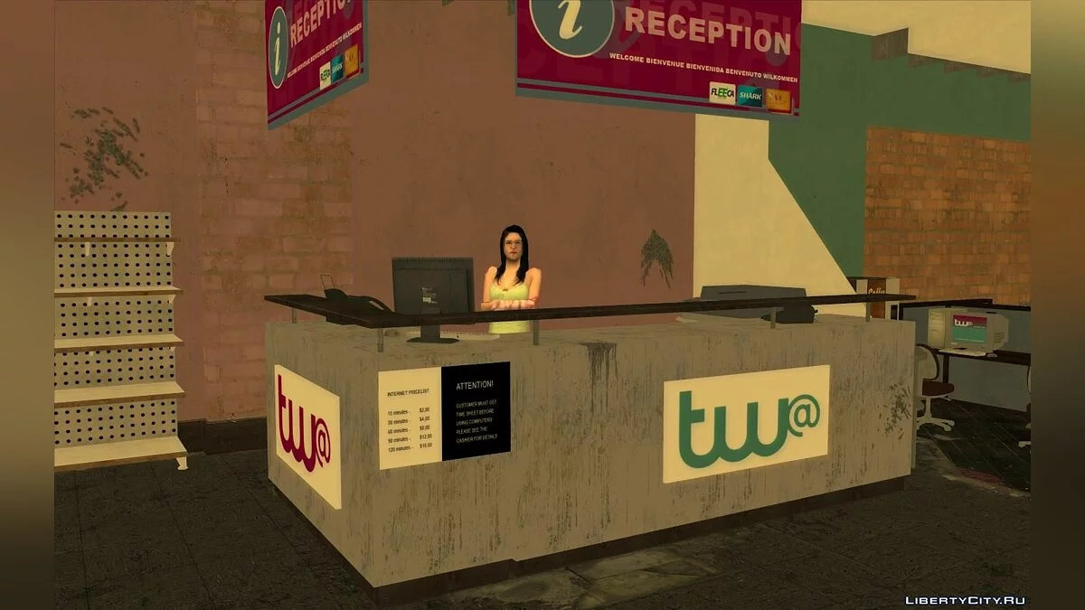 Интернет-кафе из GTA 4 / GTA San Andreas