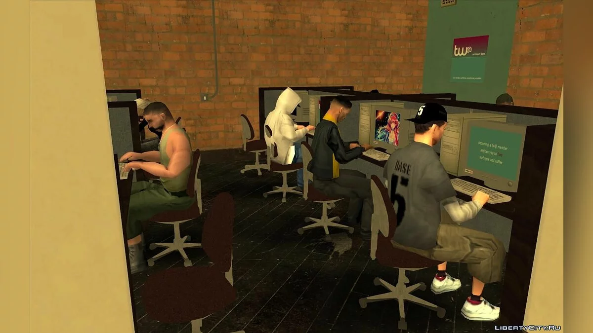 Интернет-кафе из GTA 4 / GTA San Andreas