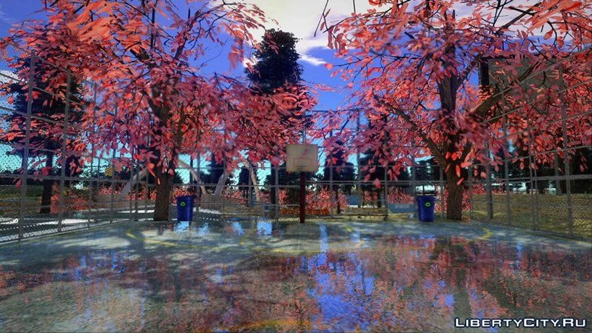 Баскетбольная площадка в аниме стиле / GTA San Andreas