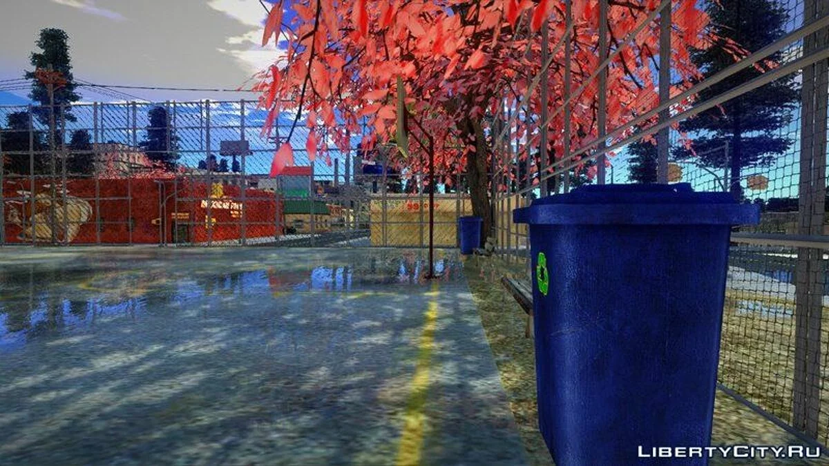 Баскетбольная площадка в аниме стиле / GTA San Andreas