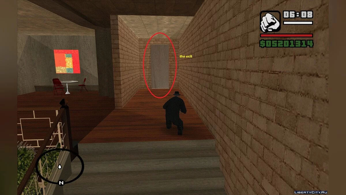 A tunnel connecting the interior of St. Mark’s Bistro and the streets of Liberty City / GTA San Andreas