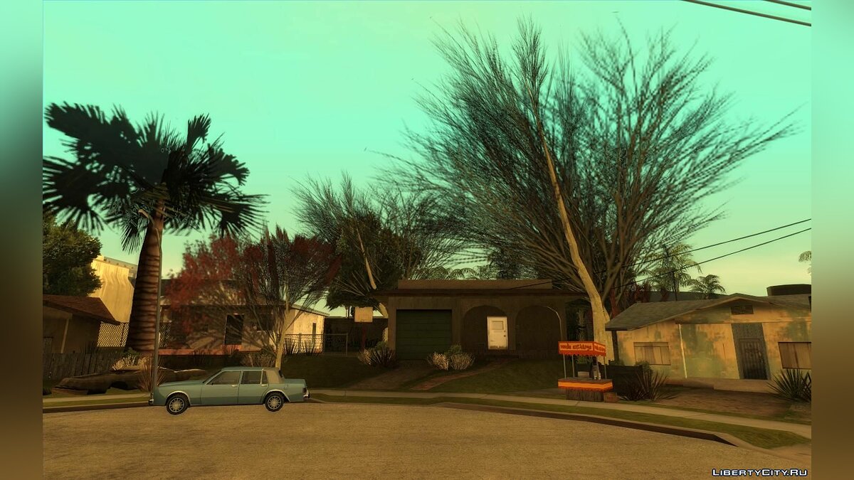 Скачать Декорации на Grove Street в честь Хэллоуина v.01 для GTA San Andreas