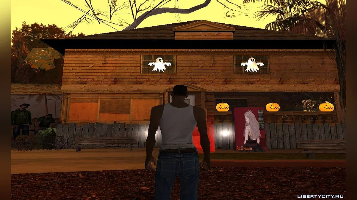 Декорации на Grove Street в честь Хэллоуина 2020 / GTA San Andreas