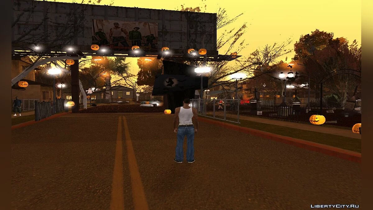 Декорации на Grove Street в честь Хэллоуина 2020 / GTA San Andreas