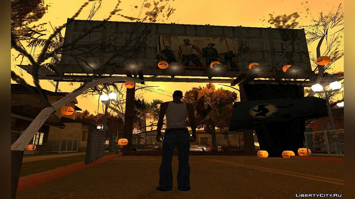 Декорации на Grove Street в честь Хэллоуина 2020 / GTA San Andreas