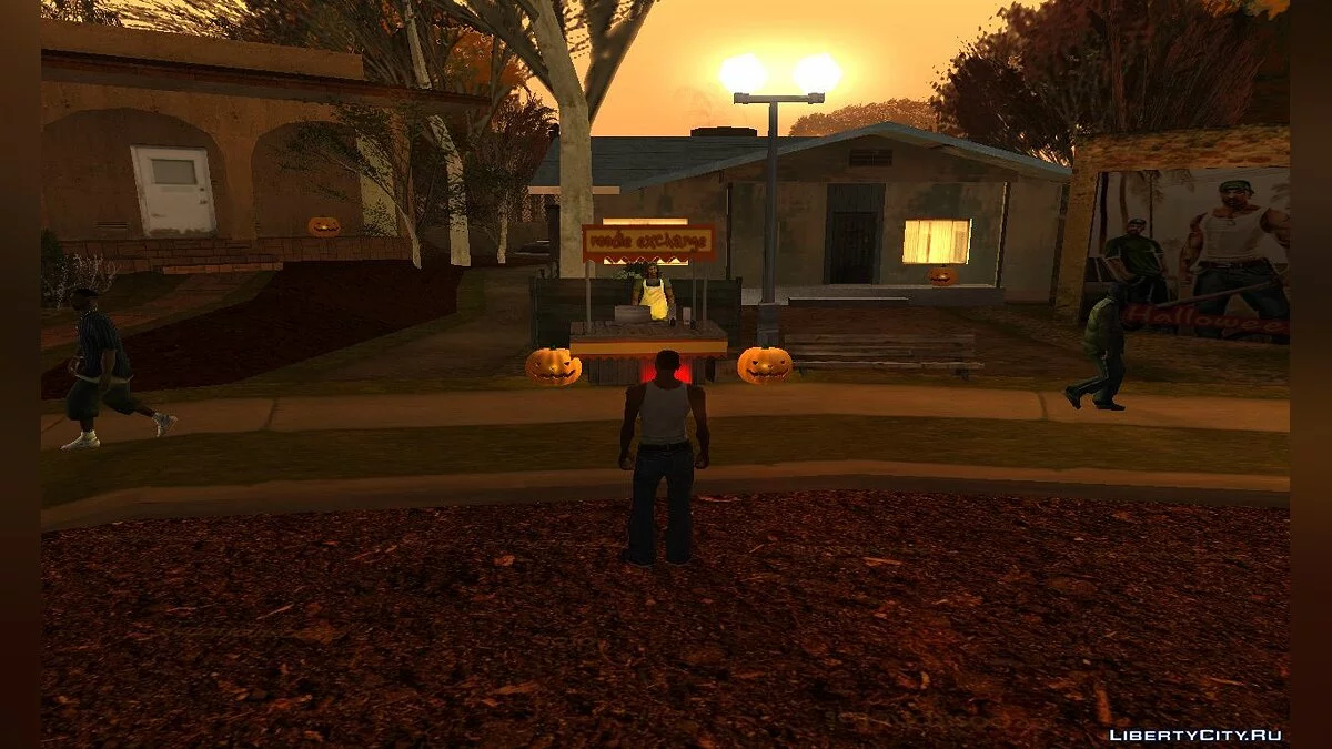 Декорации на Grove Street в честь Хэллоуина 2020 / GTA San Andreas