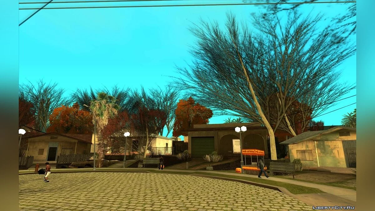 Декорации на Grove Street в честь Хэллоуина / GTA San Andreas