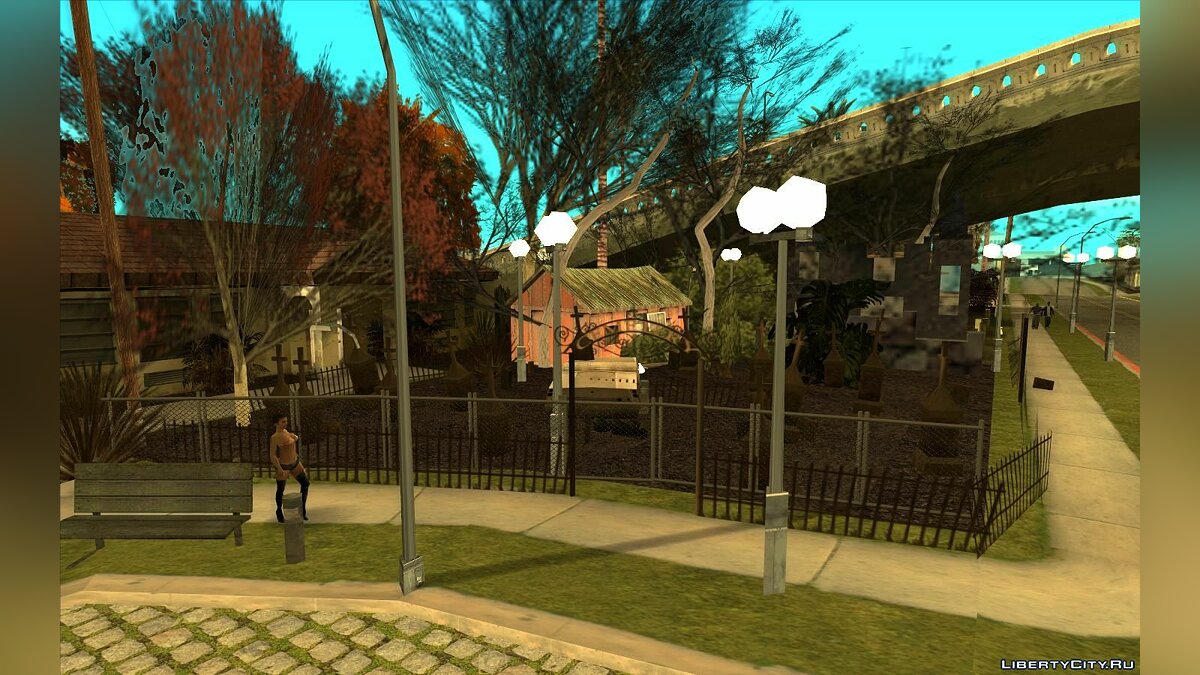Декорации на Grove Street в честь Хэллоуина для GTA San Andreas - Картинка #3