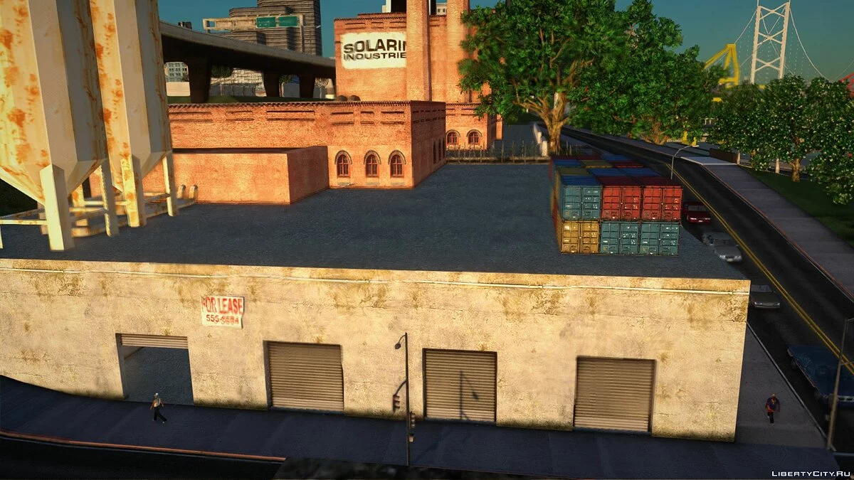 Открытый гаражный бокс в промзоне San Fierro / GTA San Andreas