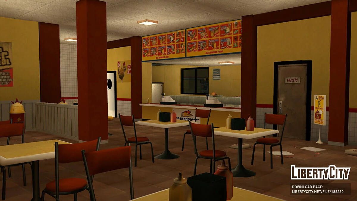 Новый интерьер Cluckin' Bell / GTA San Andreas