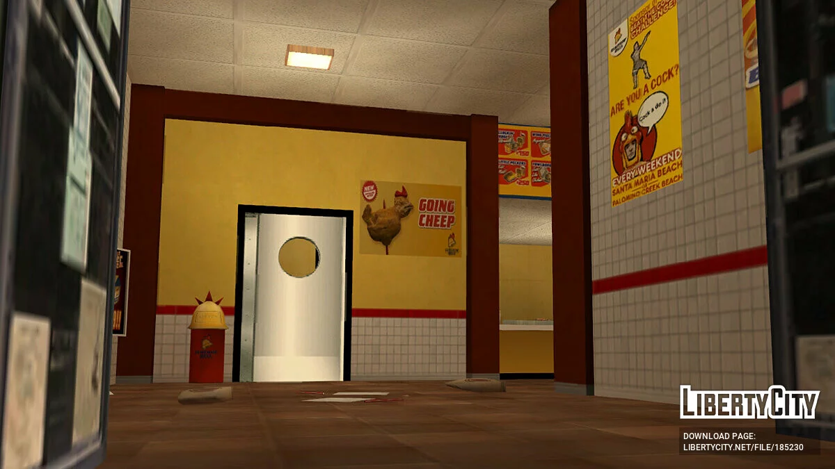 Новый интерьер Cluckin' Bell / GTA San Andreas