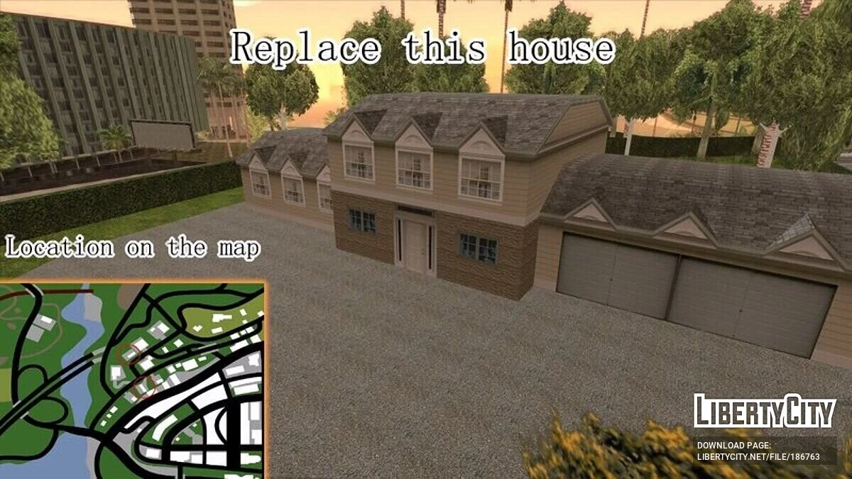 Дом в стиле Майнкрафт / GTA San Andreas