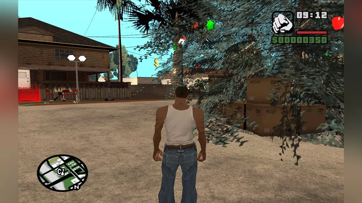 Новогодняя ёлка на Grove Street / GTA San Andreas