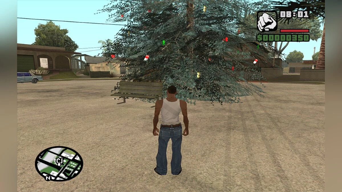 Новогодняя ёлка на Grove Street / GTA San Andreas