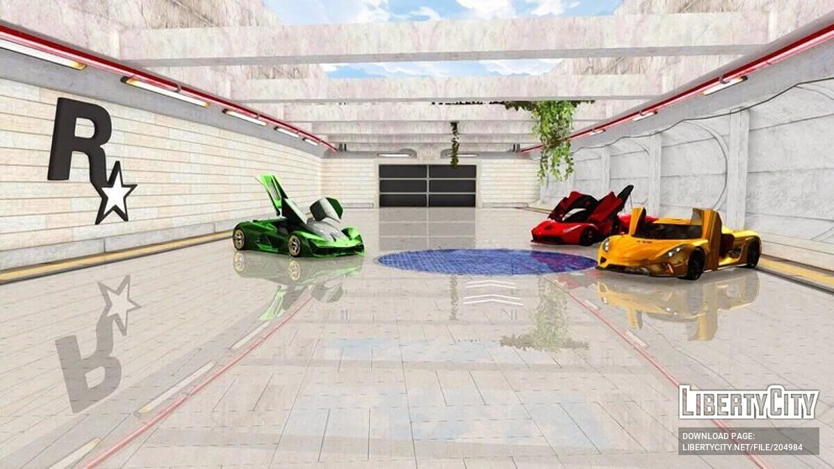 Выставочный зал из Asphalt 8 / GTA San Andreas