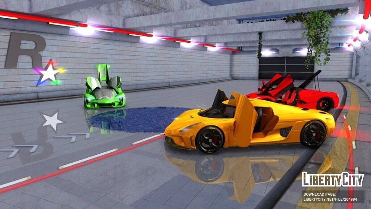 Выставочный зал из Asphalt 8 / GTA San Andreas