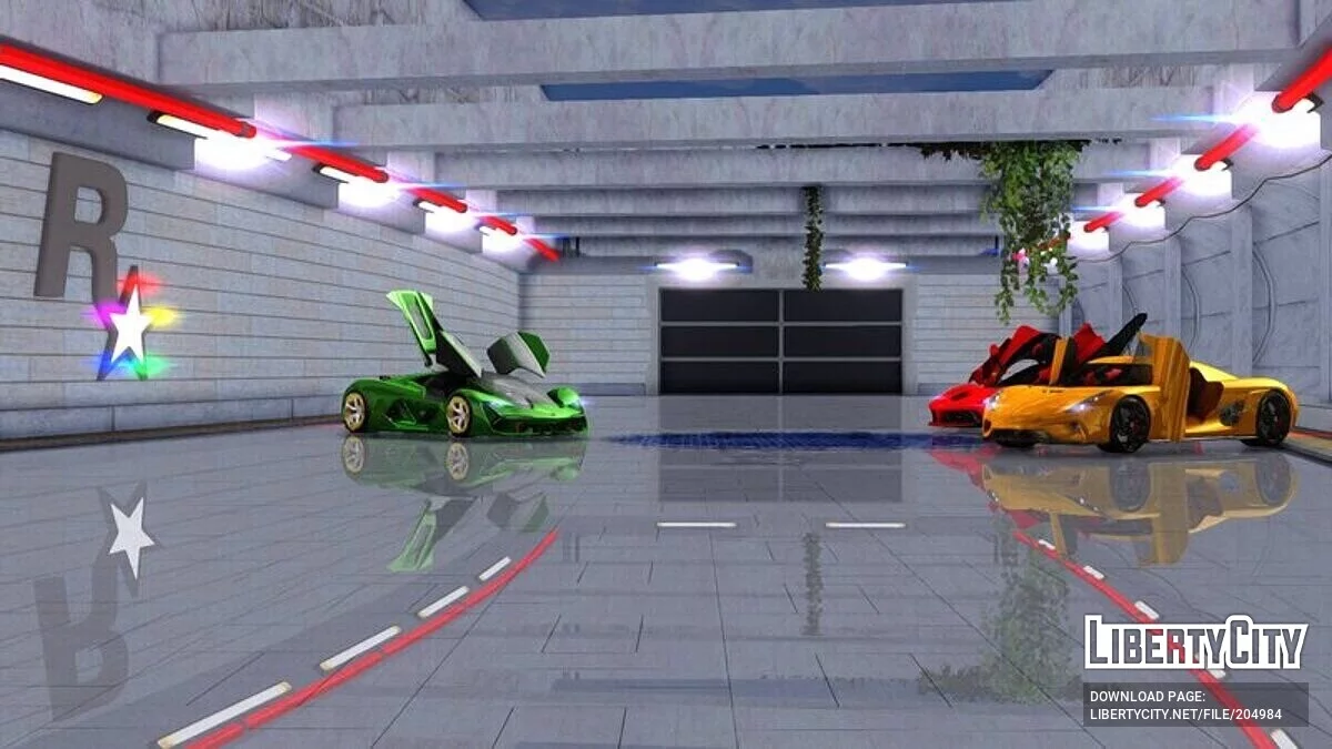 Выставочный зал из Asphalt 8 / GTA San Andreas