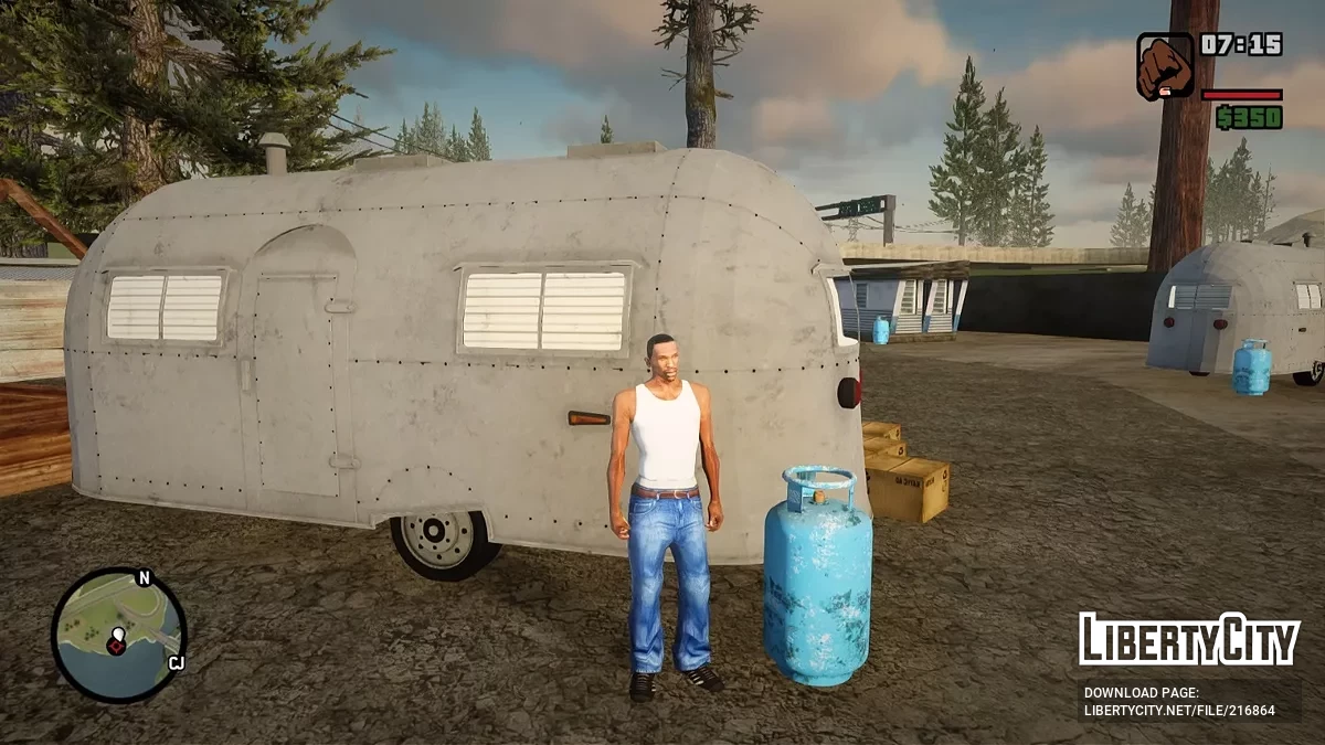 Синий газовый баллон в HD / GTA San Andreas