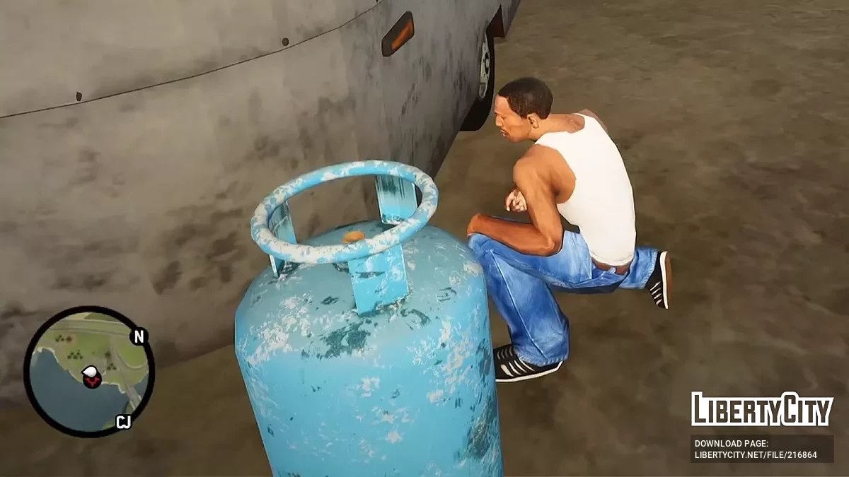 Синий газовый баллон в HD / GTA San Andreas