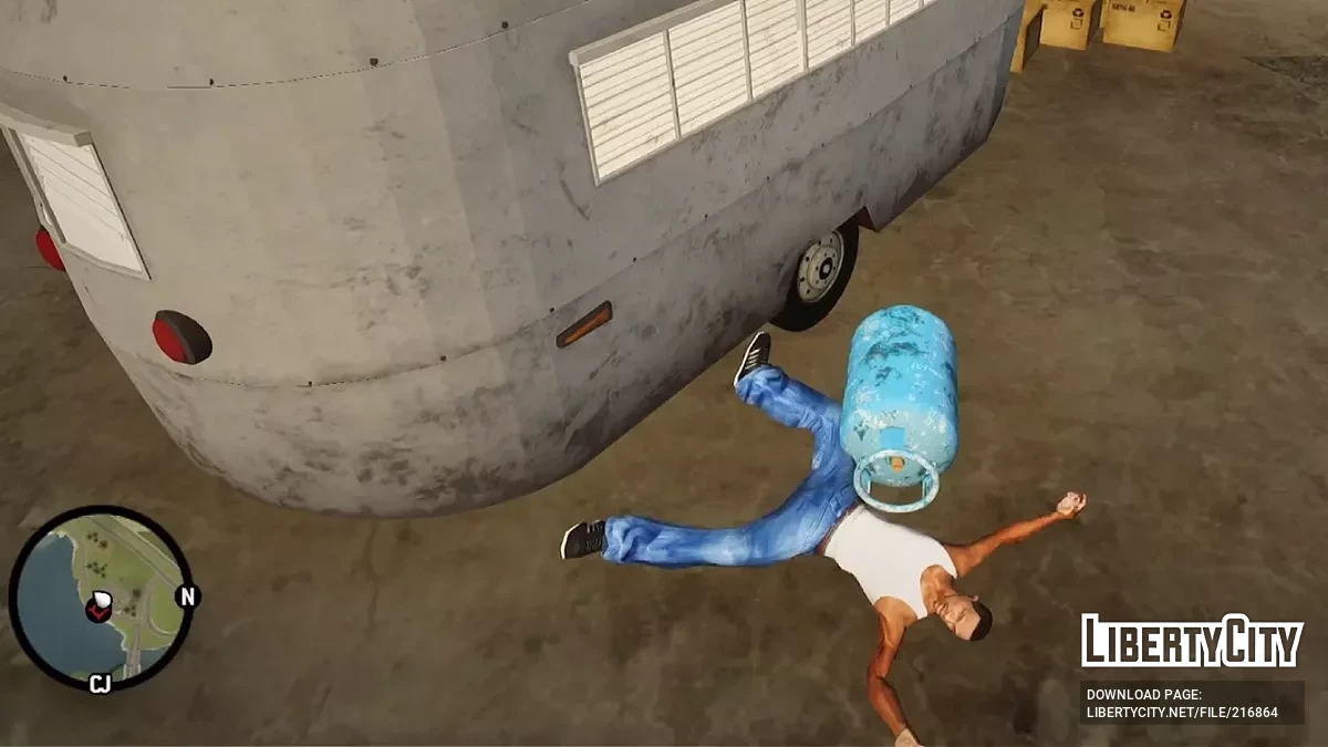 Синий газовый баллон в HD / GTA San Andreas