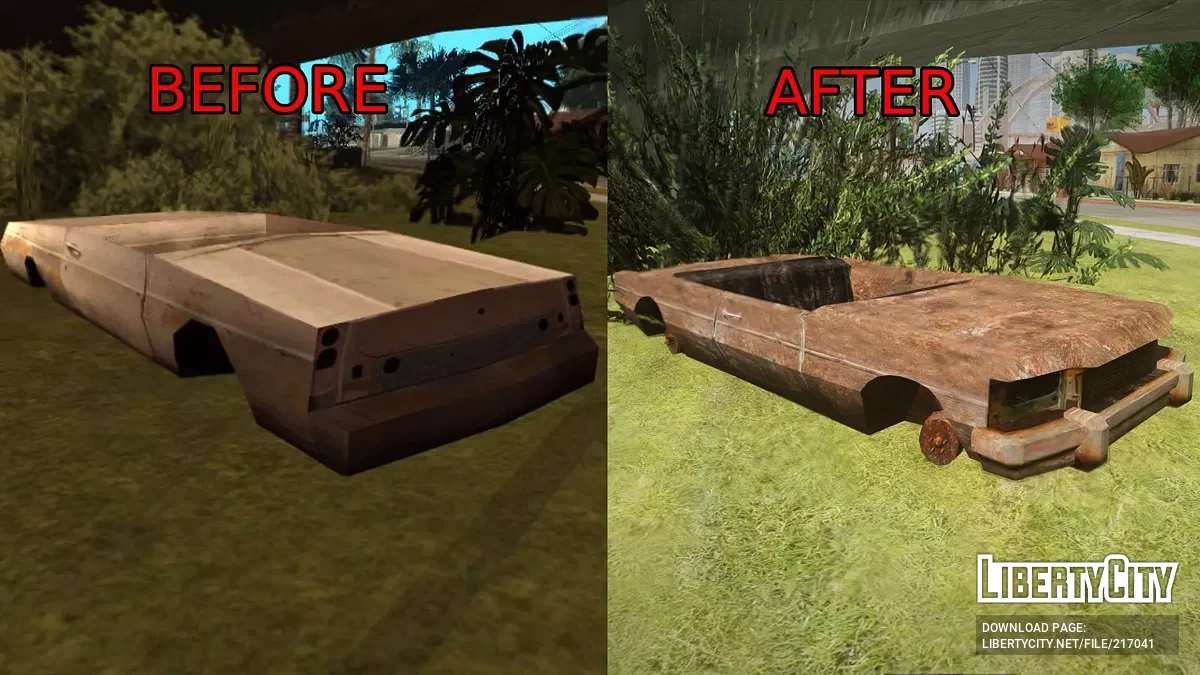 Обновлённые разбитые машины в HD / GTA San Andreas