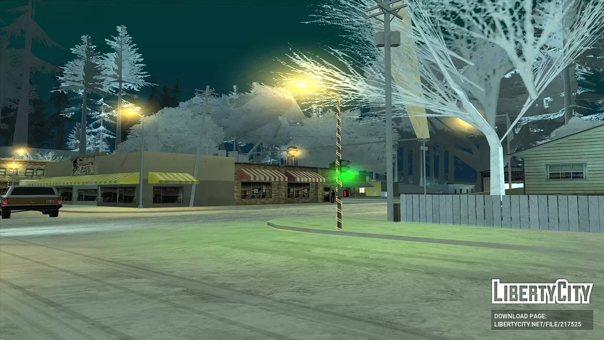 Новогодние гирлянды и светофоры / GTA San Andreas