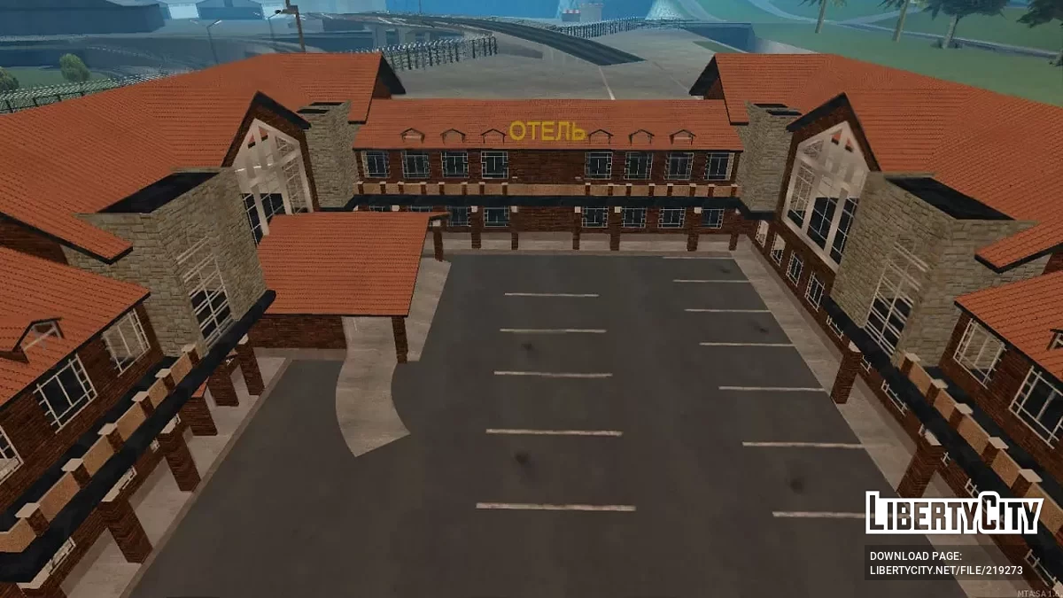 Территория отеля с парковкой / GTA San Andreas