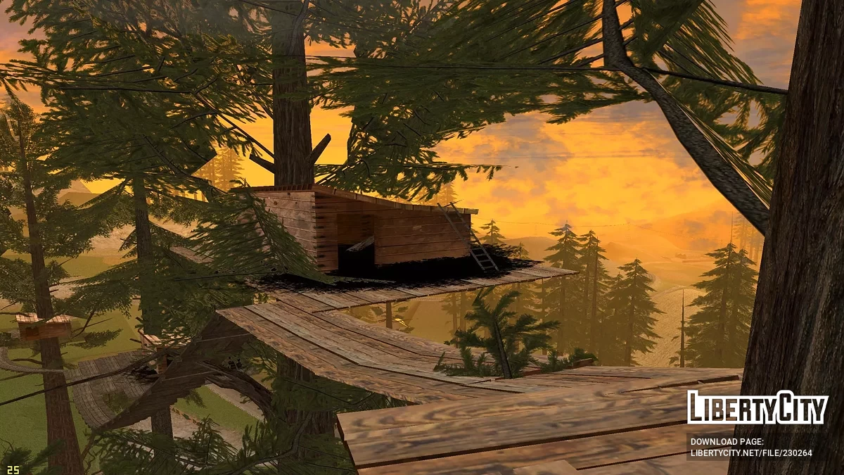 Отель с домиками на деревьях / GTA San Andreas