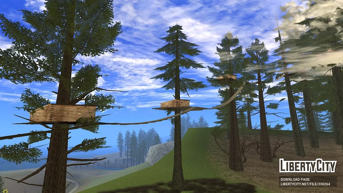 Отель с домиками на деревьях / GTA San Andreas