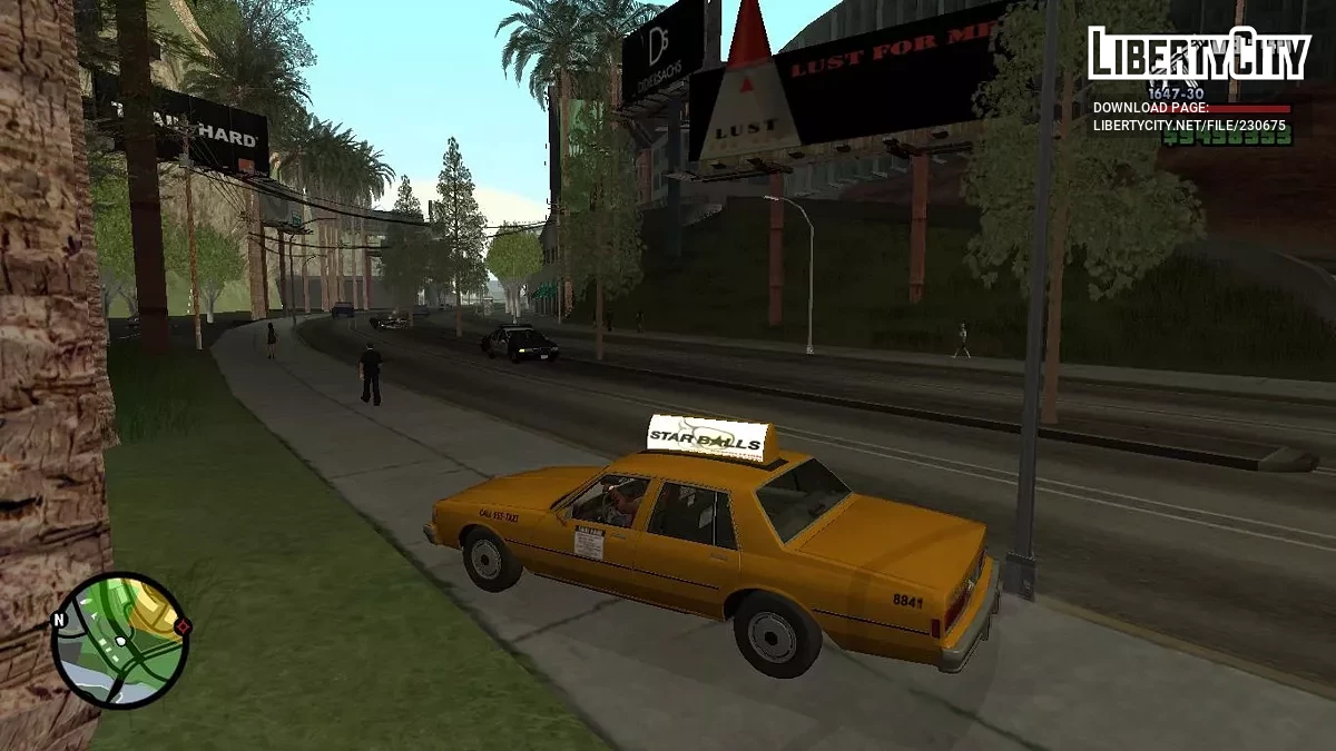 Сосны вдоль дороги / GTA San Andreas