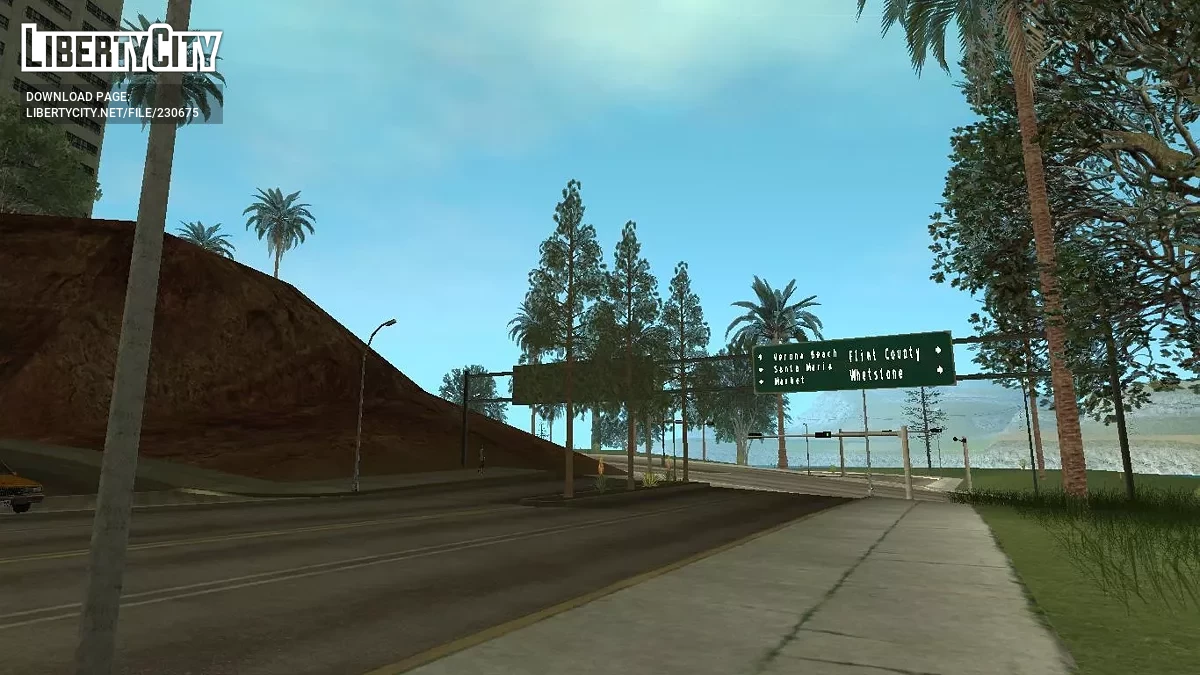 Сосны вдоль дороги / GTA San Andreas