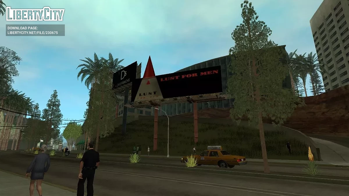 Сосны вдоль дороги / GTA San Andreas