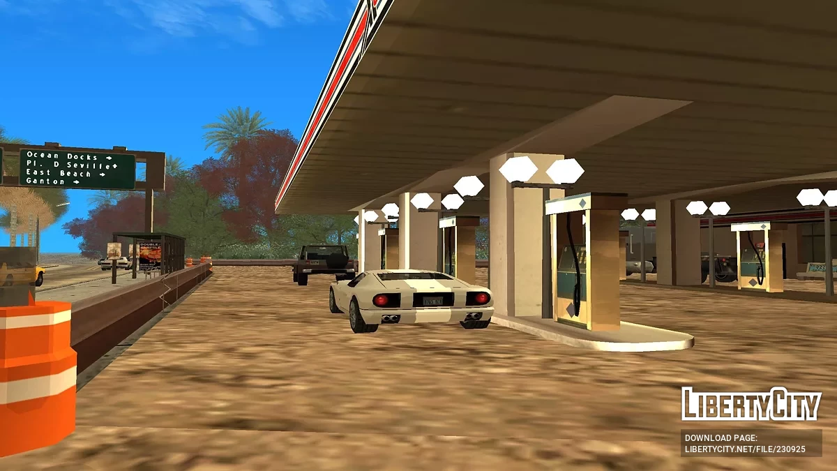 Заправка на трассе к аэропорту Лос-Сантоса / GTA San Andreas