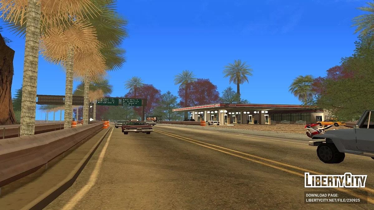 Заправка на трассе к аэропорту Лос-Сантоса / GTA San Andreas