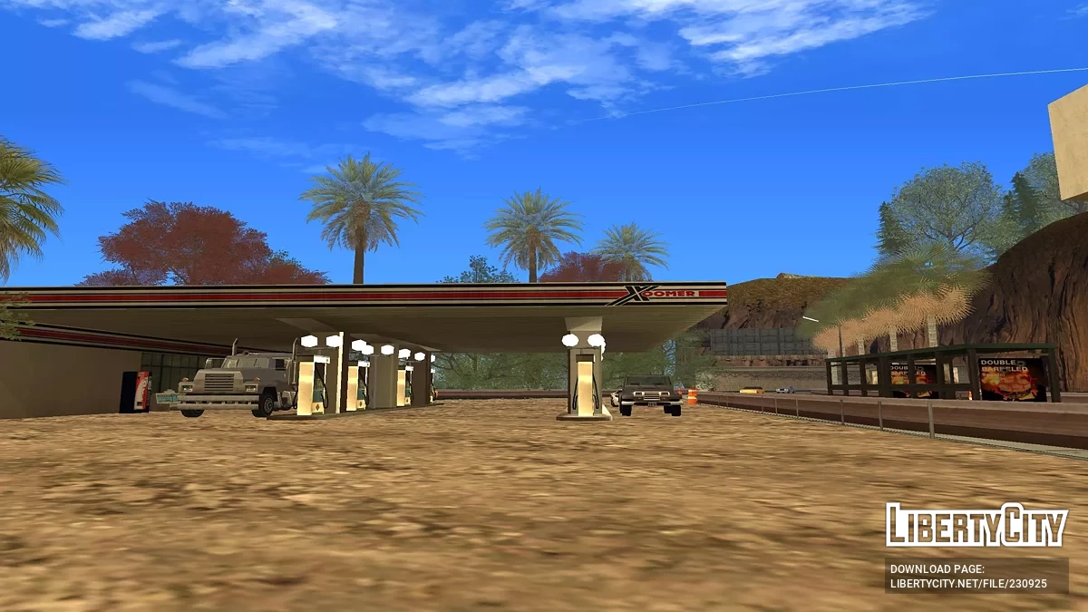 Заправка на трассе к аэропорту Лос-Сантоса / GTA San Andreas