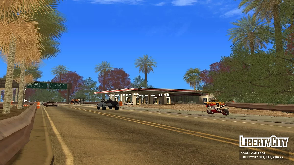 Заправка на трассе к аэропорту Лос-Сантоса / GTA San Andreas