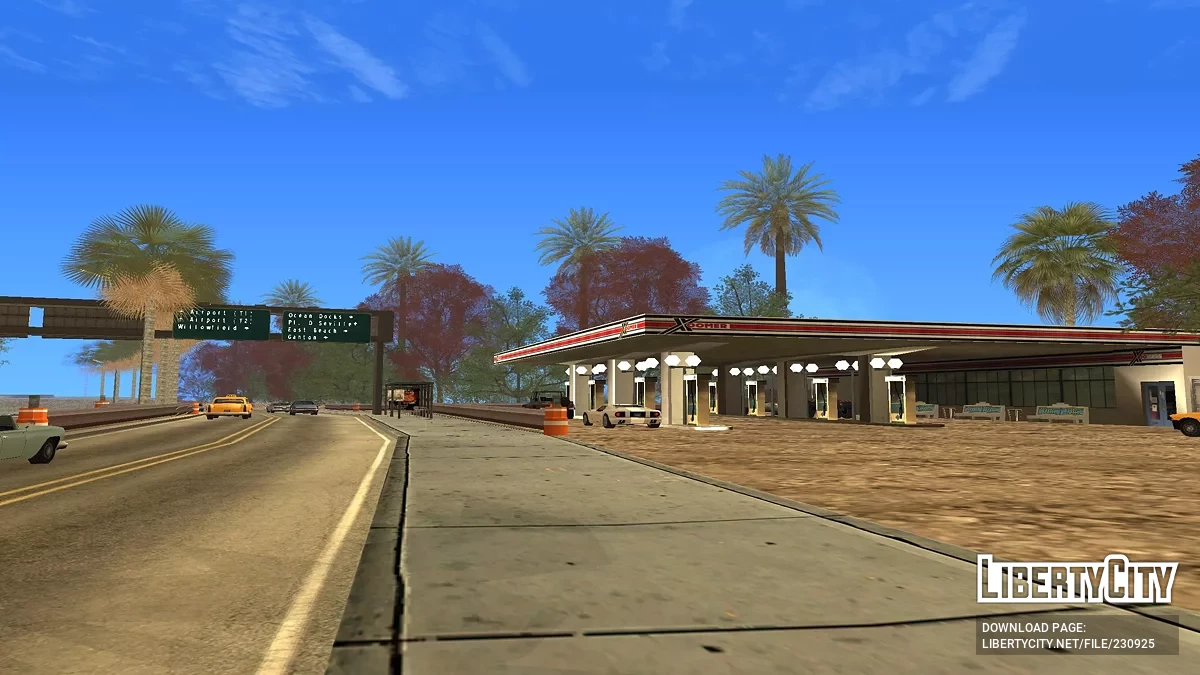Заправка на трассе к аэропорту Лос-Сантоса / GTA San Andreas