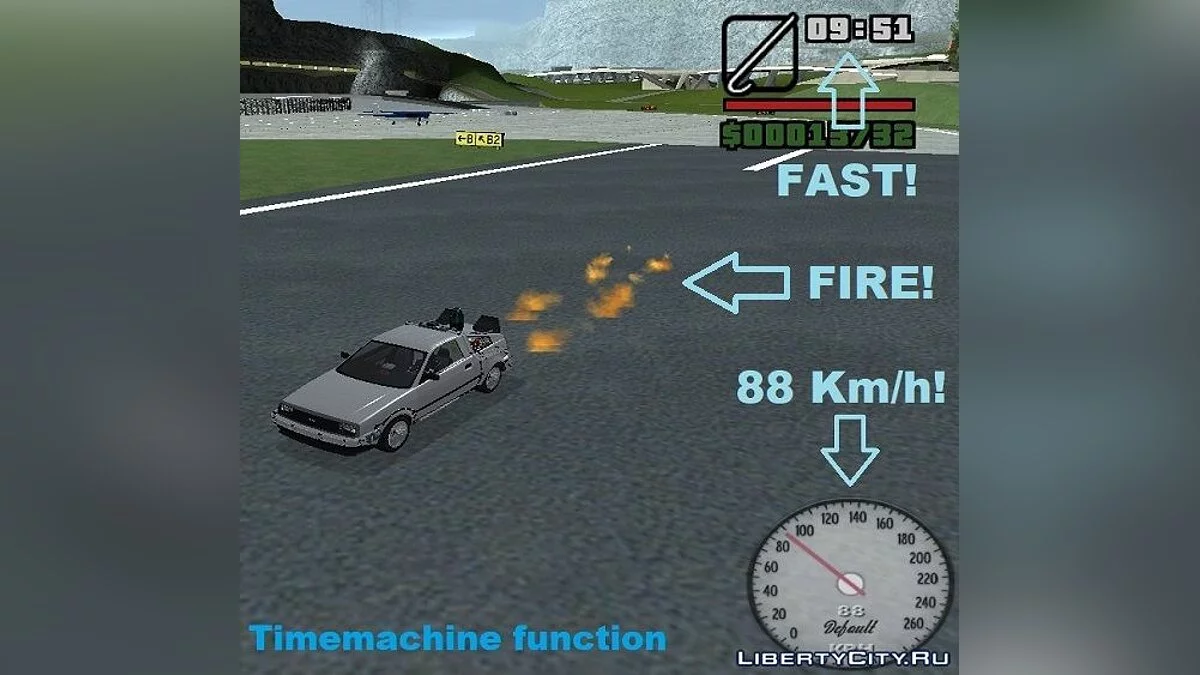 Dinka Blista Delorean / GTA San Andreas