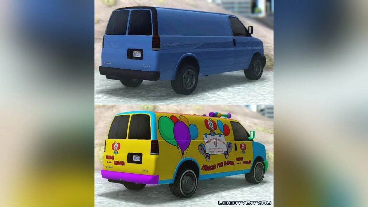 GTA V Vapid Speedo & Clown Van / GTA San Andreas