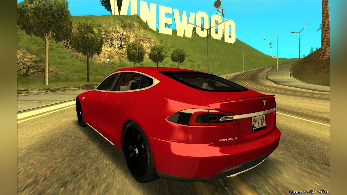 Скачать Tesla Model S 2014 (Разумный автопилот) для GTA San Andreas